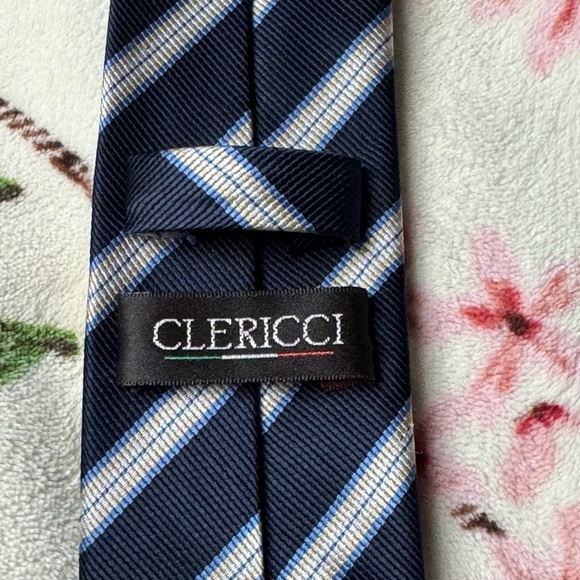 Classic Striped Navy Tie - Picture 2 of 2